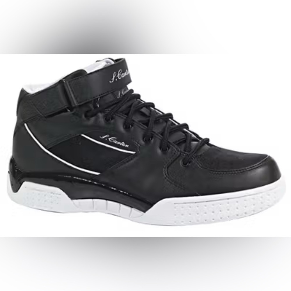 Vintage Reebok “Sean Carter” Black white mid top athleisure Athletic Sneakers 10